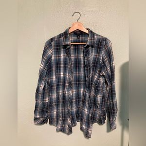 Great Northwest Indigo Blue Plaid Button Up Size Medium